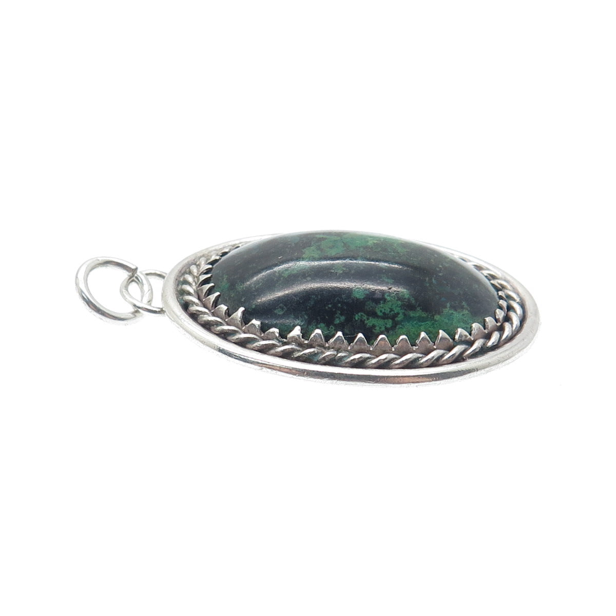 JOHN HORNBECK Old Pawn 925 Sterling Silver Southwestern Real Azurite Pendant