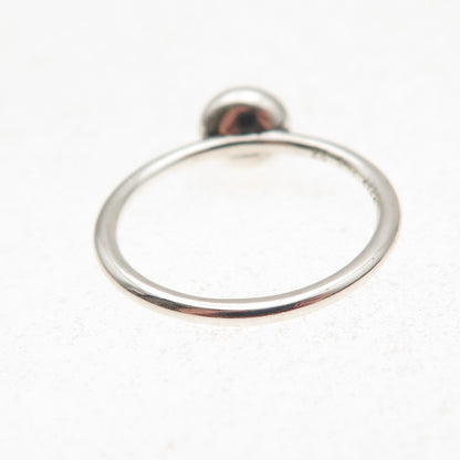 Pandora 925 Sterling Silver Red Crystal January Birthstone Ring Size 6
