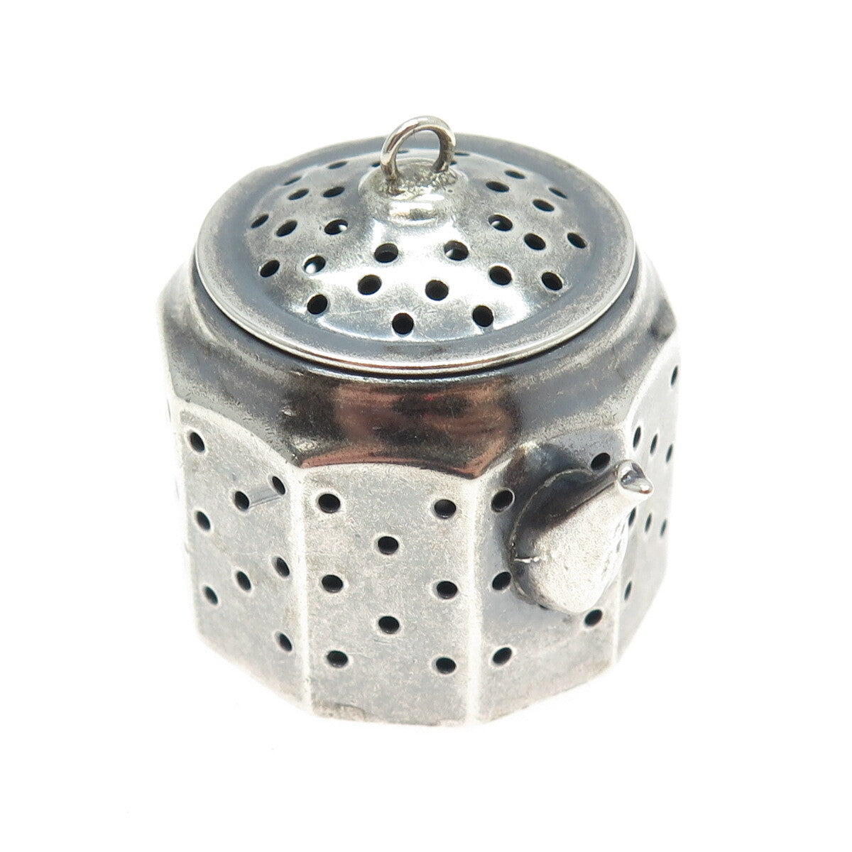 AMCRAFT Attleboro Mass 925 Sterling Silver Antique Teapot Tea Diffuser Strainer