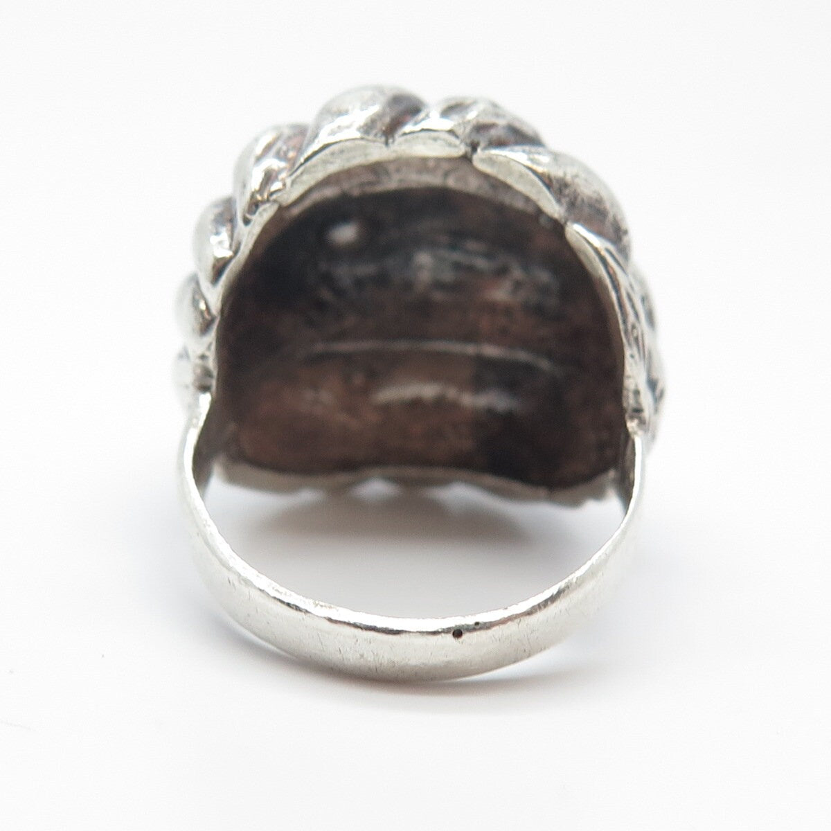 925 Sterling Silver Vintage Twisted Wide Ring Size 6
