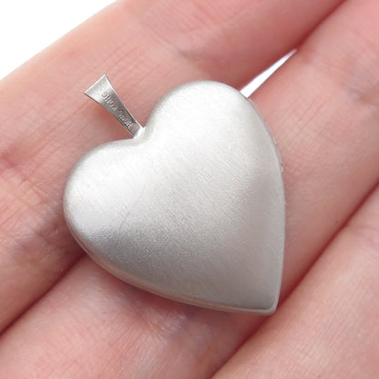 925 Sterling Silver Cross Heart Locket Minimalist Pendant