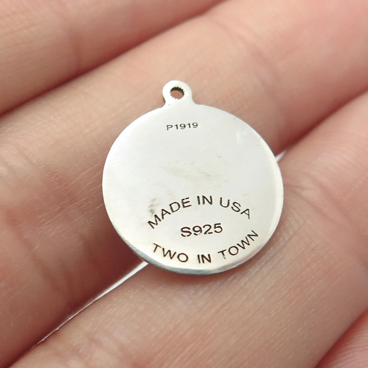 925 Sterling Silver USA Two In Town Rocking Horse Charm Pendant