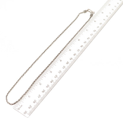 Suarti Bali 925 Sterling Silver Vintage Spiga Chain Necklace 18"