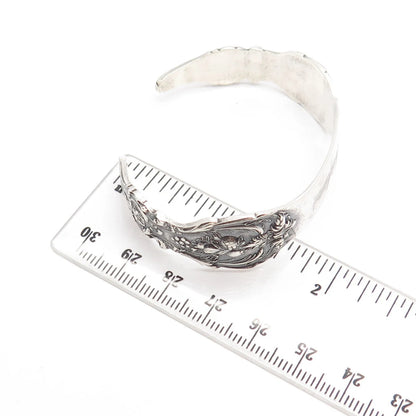 925 Sterling Silver Vintage Reed & Barton Abalone Shell Adjustable Bracelet 6"