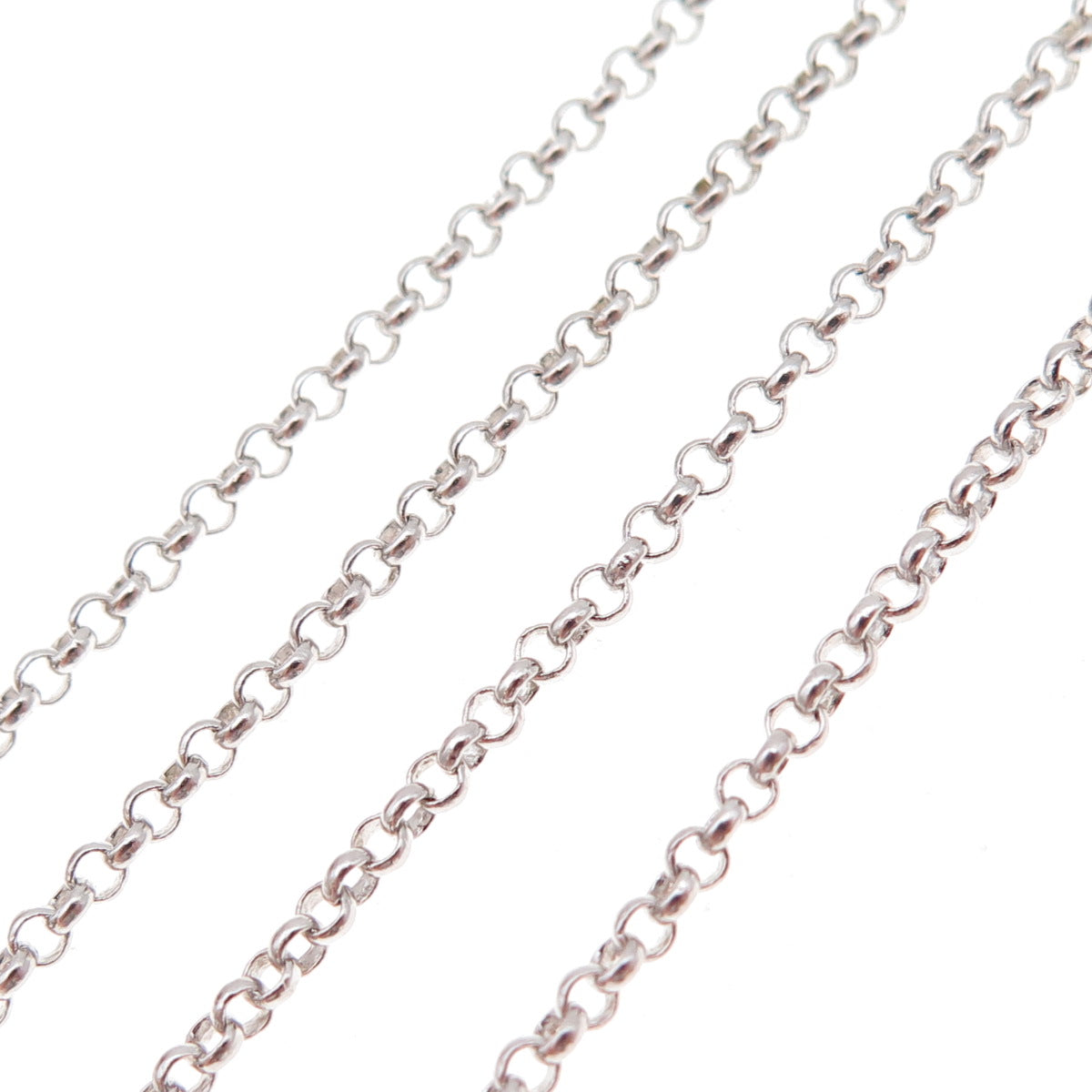 925 Sterling Silver Italy Rolo Chain Necklace 18"