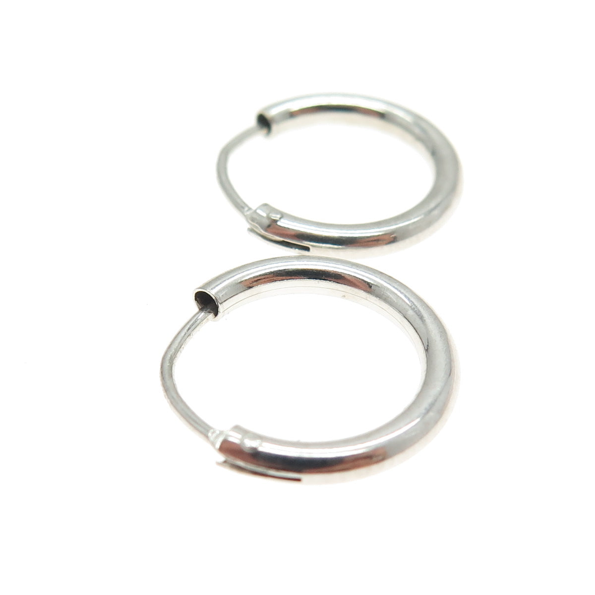 925 Sterling Silver Tube Hoop Earrings