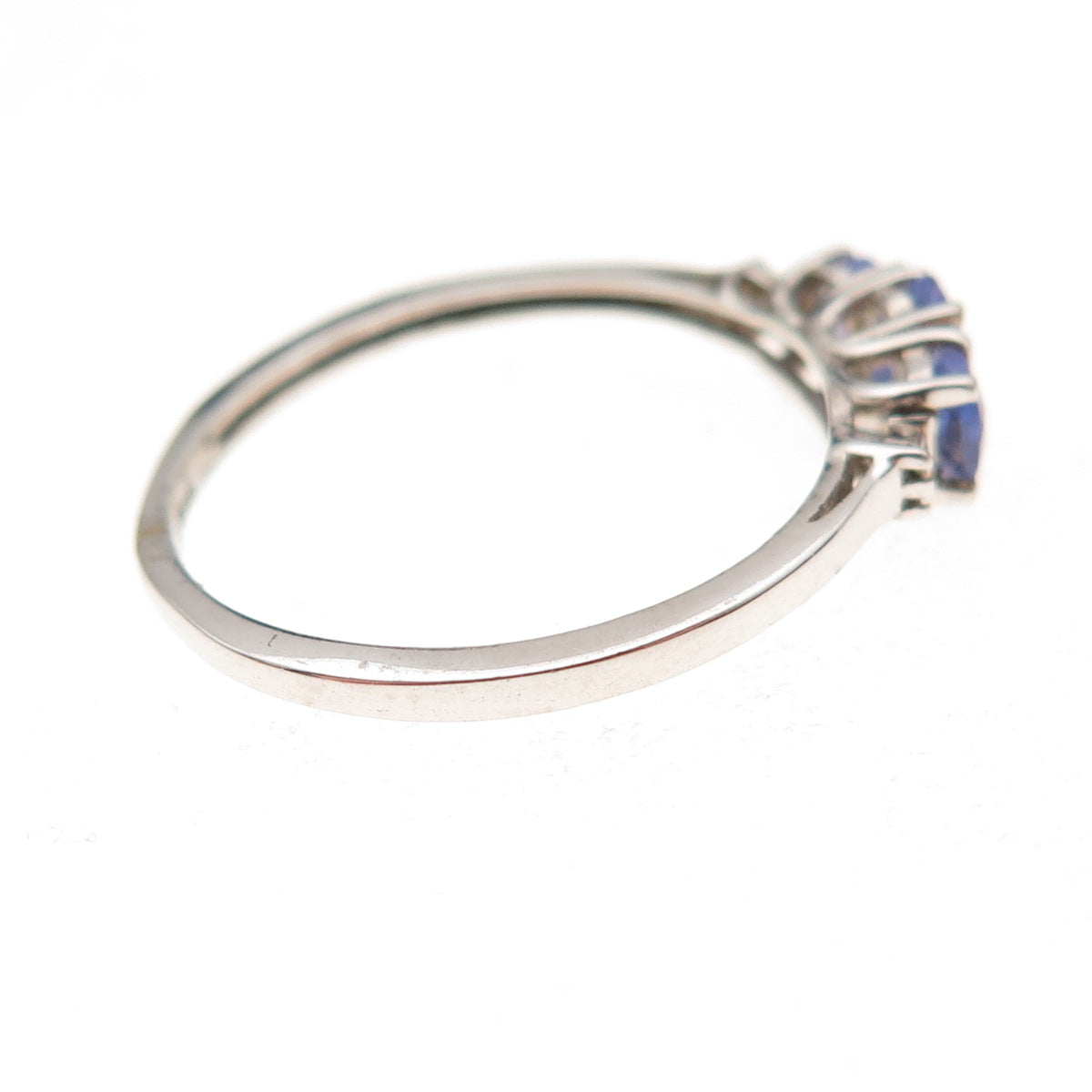 Chuck Clemency 925 Sterling Silver Real Oval-Cut Tanzanite Ring Size 8