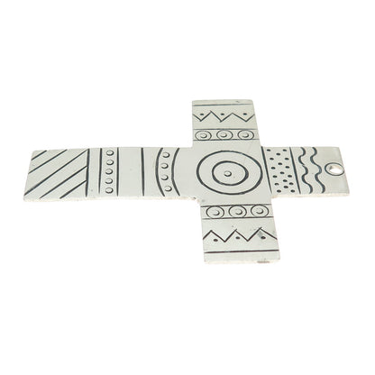 FUTURA 925 Sterling Silver Vintage Cross Tribal Pendant