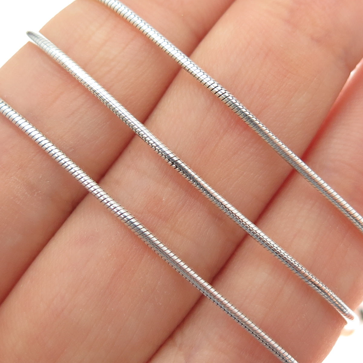 MOVADO 925 Sterling Silver 18K Gold Vintage Snake Chain Necklace 16"