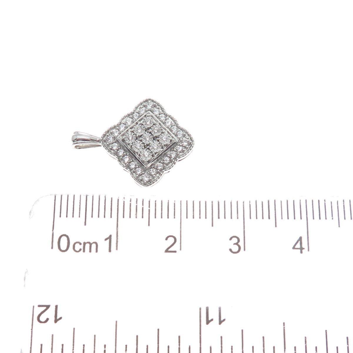 925 Sterling Silver Round-Cut Shaped C Z Diamond-Cut Minimalist Pendant