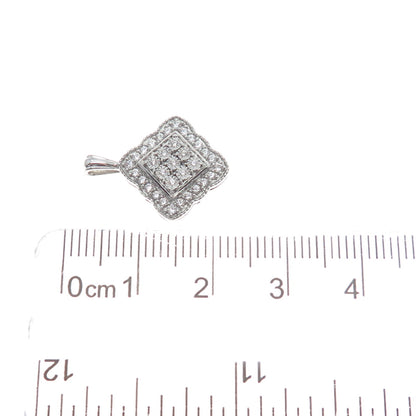 925 Sterling Silver Round-Cut Shaped C Z Diamond-Cut Minimalist Pendant