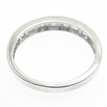 925 Sterling Silver Round & Emerald-Cut C Z Ring Size 9.25