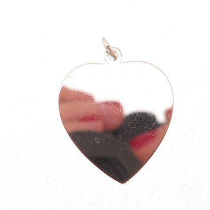 Griffith & Sons 925 Sterling Silver Vintage Heart Tag Charm Pendant