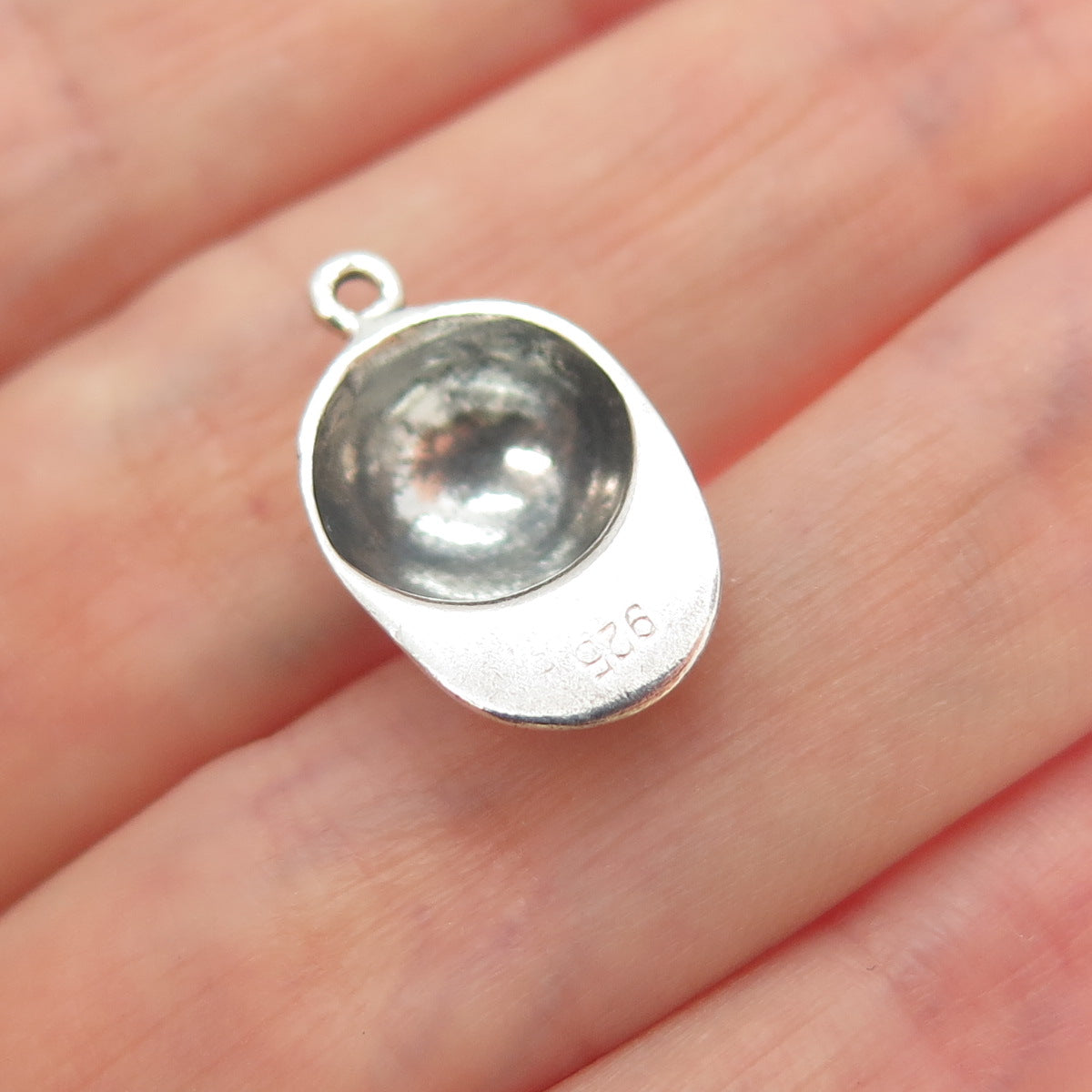 925 Sterling Silver Vintage Cap Minimalist 3D Charm Pendant