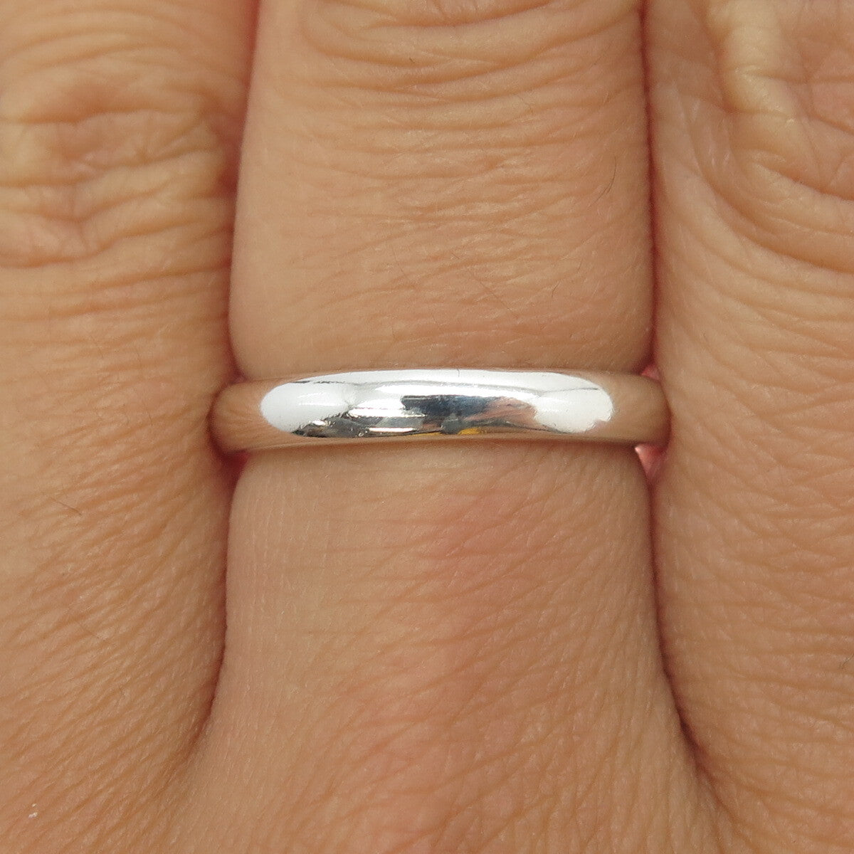 MICHELLE ALBALA 925 Sterling Silver Vintage Wedding Band Ring Size 7.25
