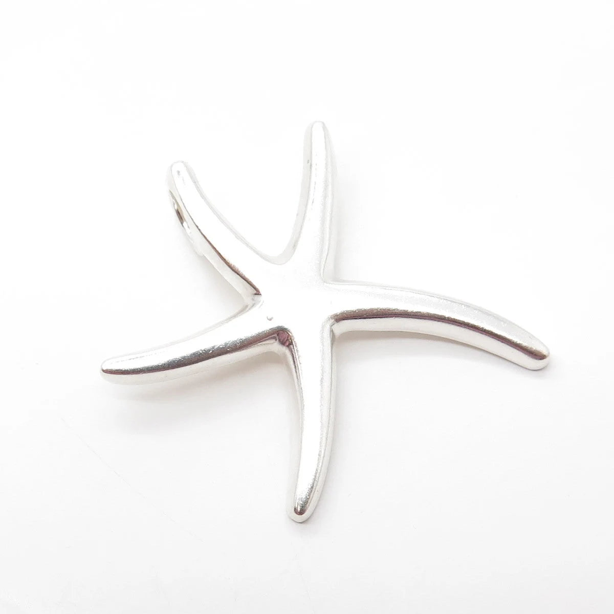 925 Sterling Silver Vintage Starfish Slide Pendant