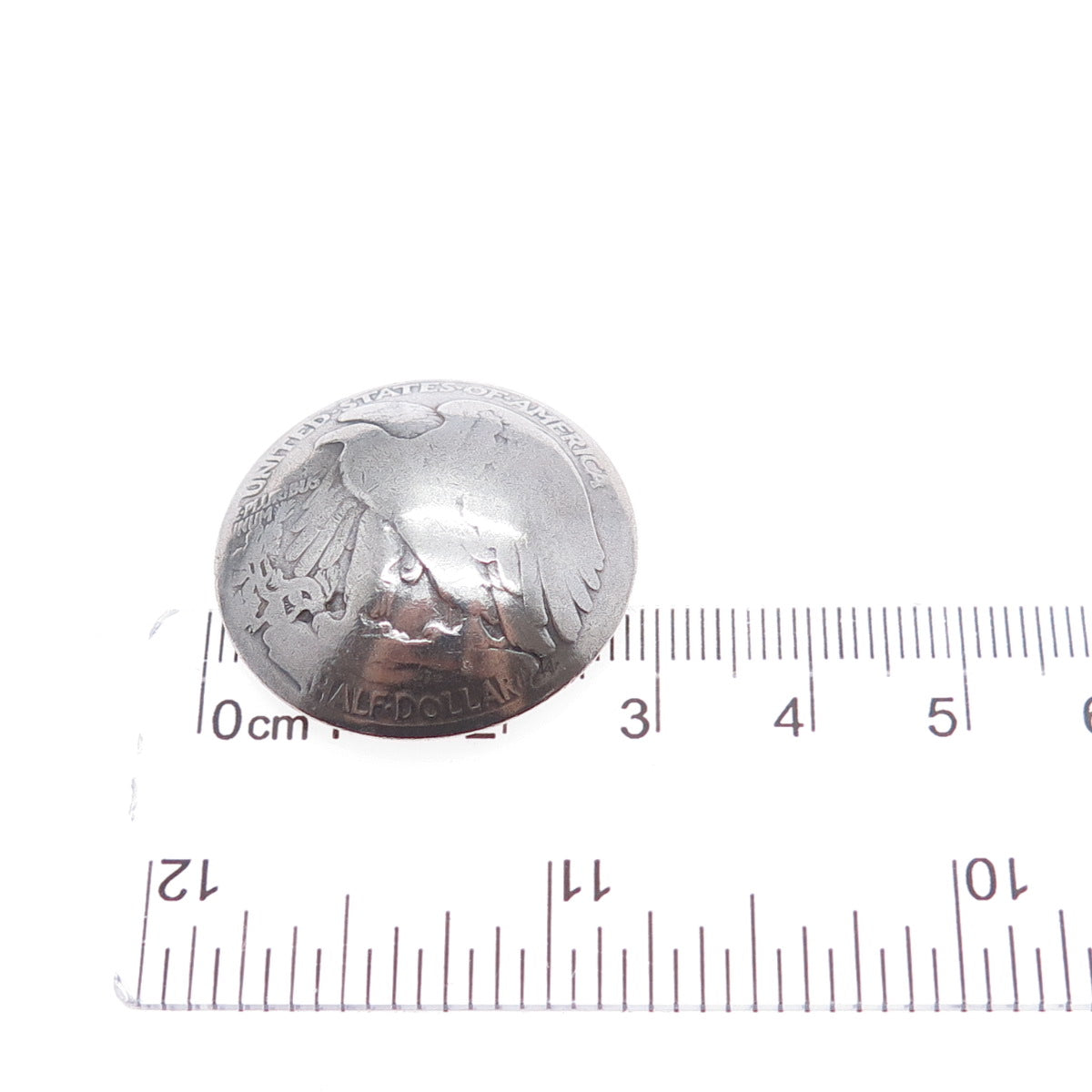 900 Silver Antique 1917 Walking Liberty US Half Dollar Coin Button