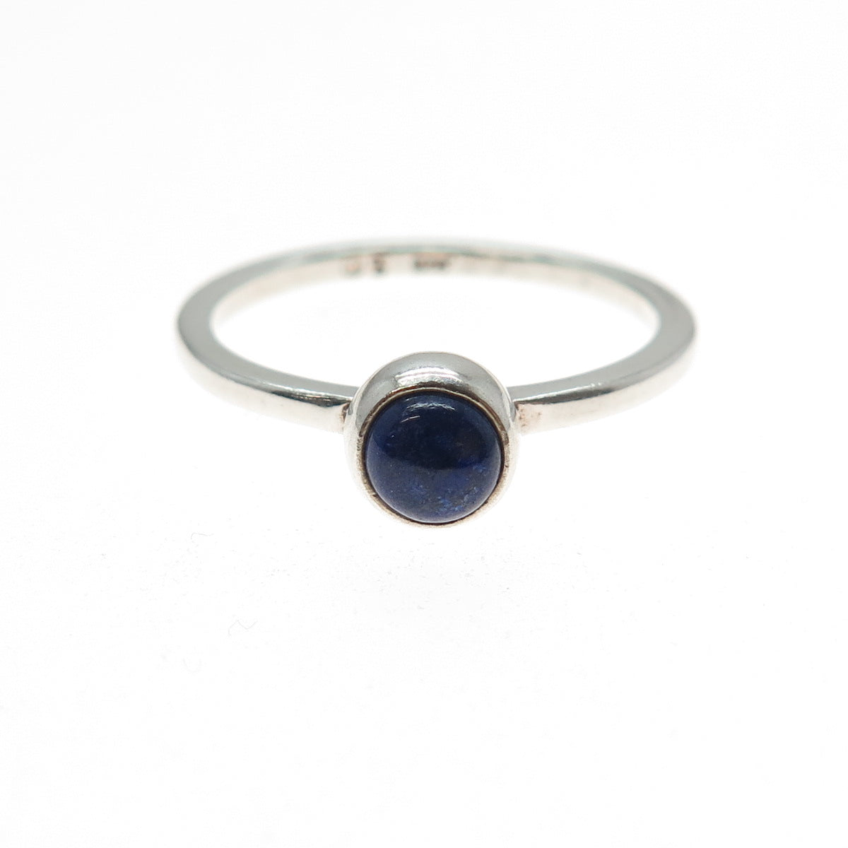SHUBE 925 Sterling Silver Vintage Real Lapis Lazuli Ring Size 9
