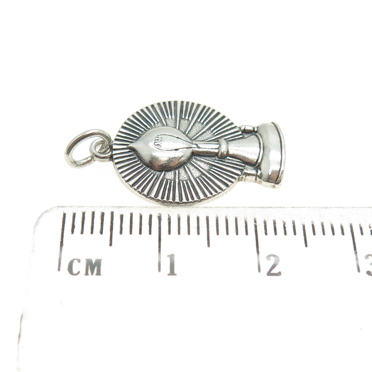 925 Sterling Silver Antique 1879 Edison's Lamp Invented Pendant