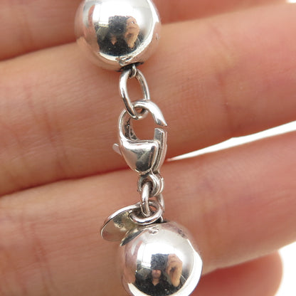 TIFFANY & CO. 925 Sterling Silver Vintage HardWear Ball Beaded Bracelet 6.25"