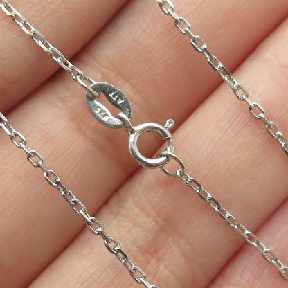 925 Sterling Silver Cable Chain Necklace 16"