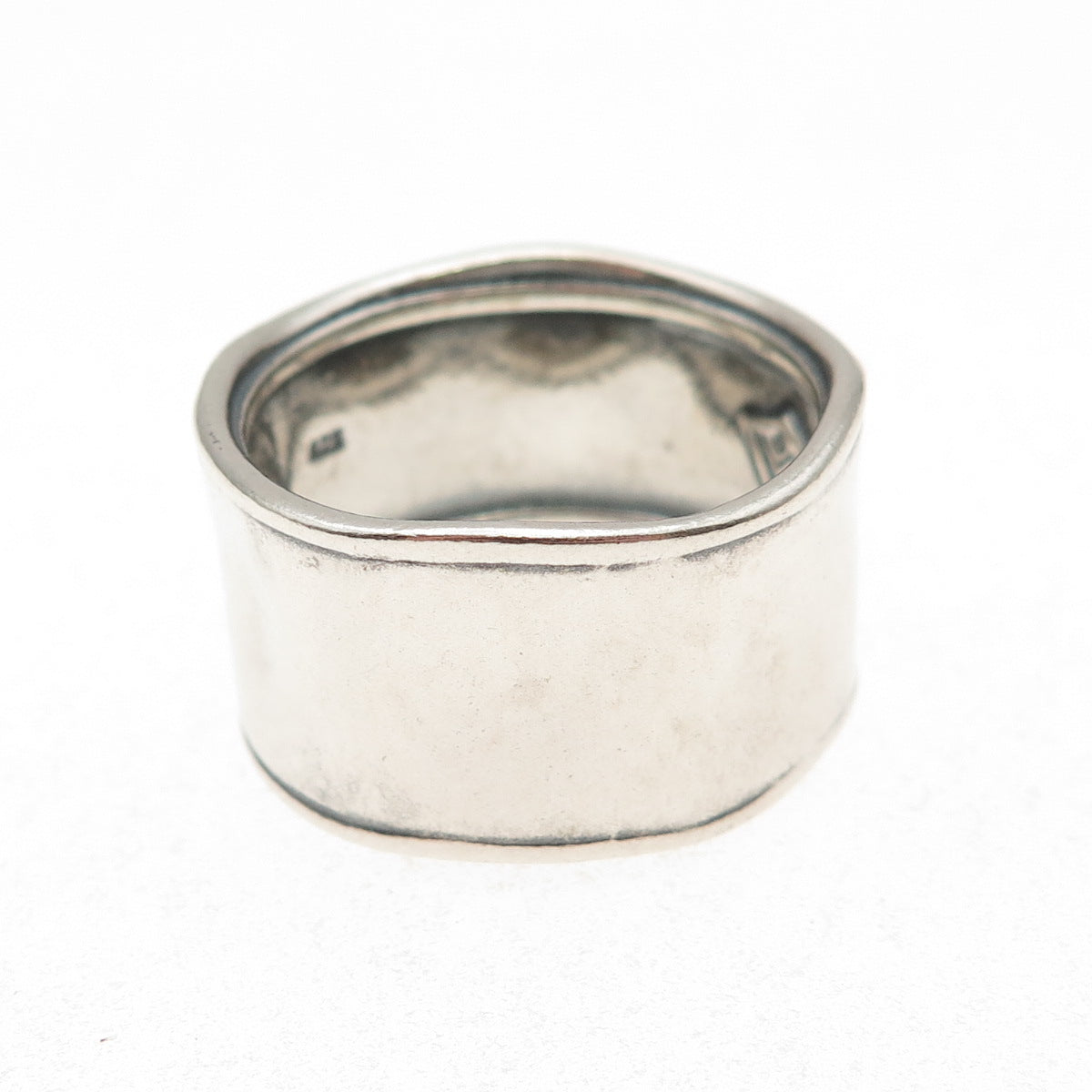 Silpada 925 Sterling Silver Vintage Modernist Oxidized Band Ring Size 11.25