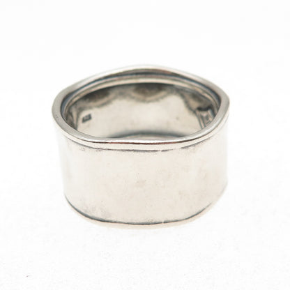 Silpada 925 Sterling Silver Vintage Modernist Oxidized Band Ring Size 11.25