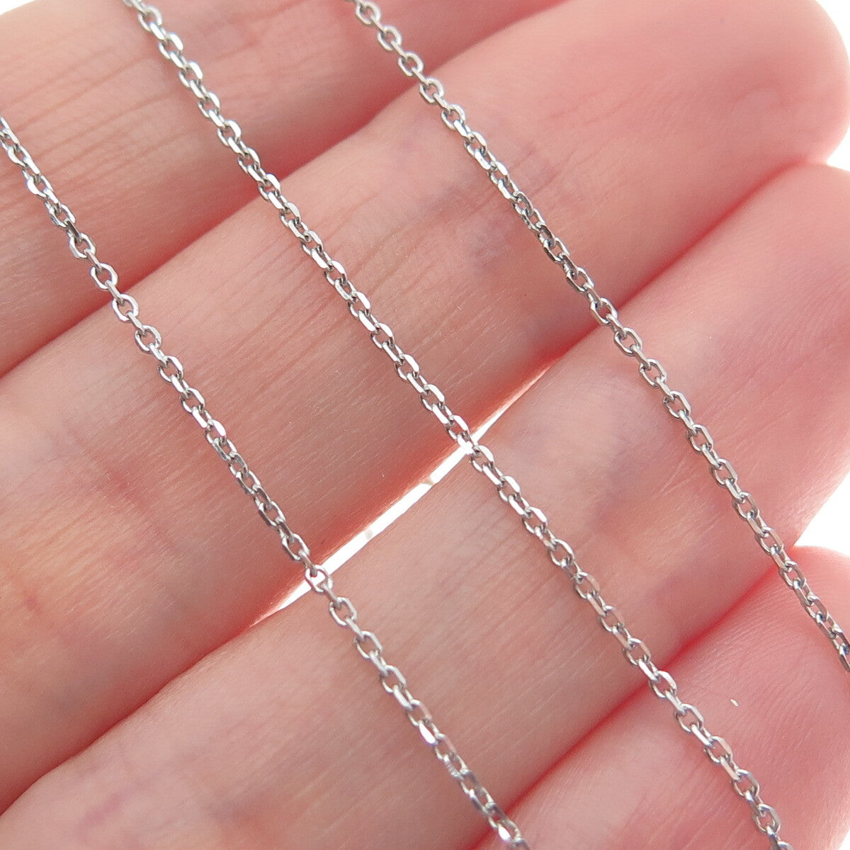VANTEL PEARLS 925 Sterling Silver Real Pearl Cable Chain Necklace 18-20"