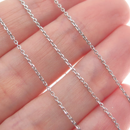 VANTEL PEARLS 925 Sterling Silver Real Pearl Cable Chain Necklace 18-20"