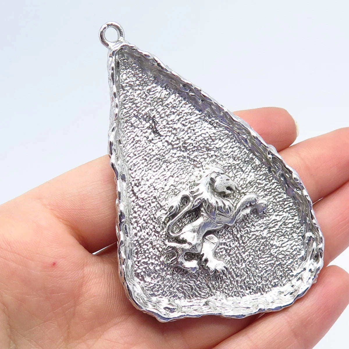 925 Sterling Silver Vintage Lion / Leo Zodiac Sign Pendant
