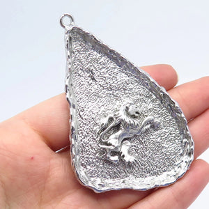 925 Sterling Silver Vintage Lion / Leo Zodiac Sign Pendant