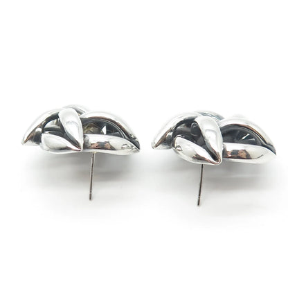 925 Sterling Silver Vintage Modernist Windmill Earrings