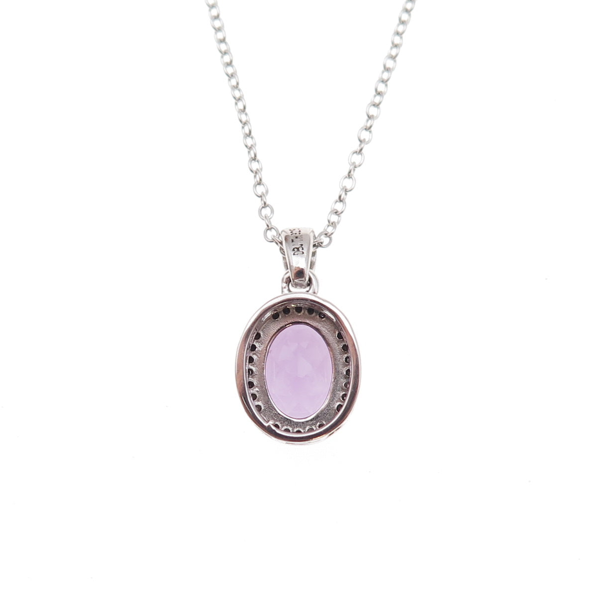 Dee Berkle 925 Sterling Silver Lab-Created Peacock Sapphire Chain Necklace 18"