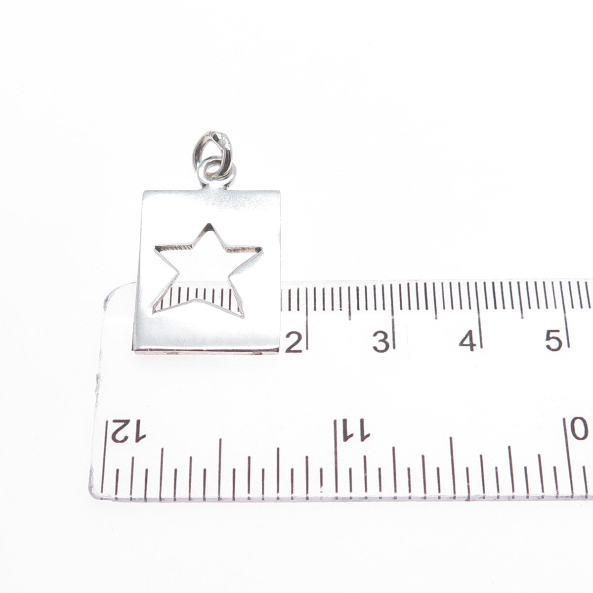 NALDO 925 Sterling Silver Vintage Star Tag Charm Pendant