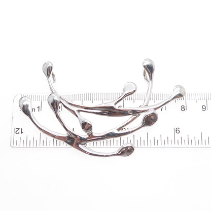 HAGIT GORALI 925 Sterling Silver Vintage Modernist Centerpiece Slide Pendant