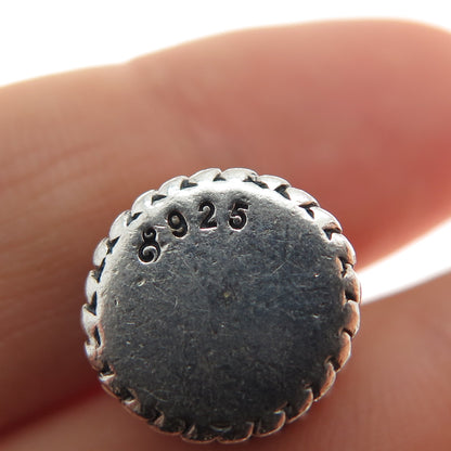 OHM 925 Sterling Silver Round-Cut Purple C Z June Birthday Cake Bead Charm