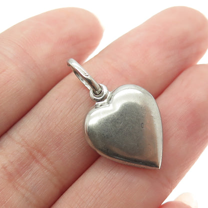 800 Silver Antique Art Deco European Heart Chatelaine Minimalist Charm Pendant