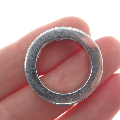 MOVADO 925 Sterling Silver Enamel Circle Slide Pendant