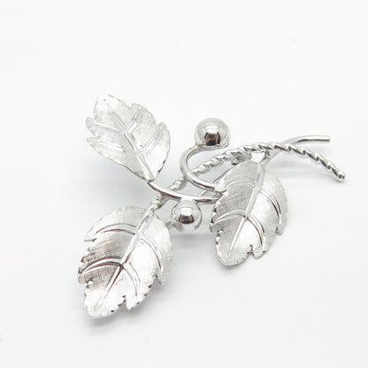 925 Sterling Silver Vintage Van Dell Leaf Branch Pin Brooch