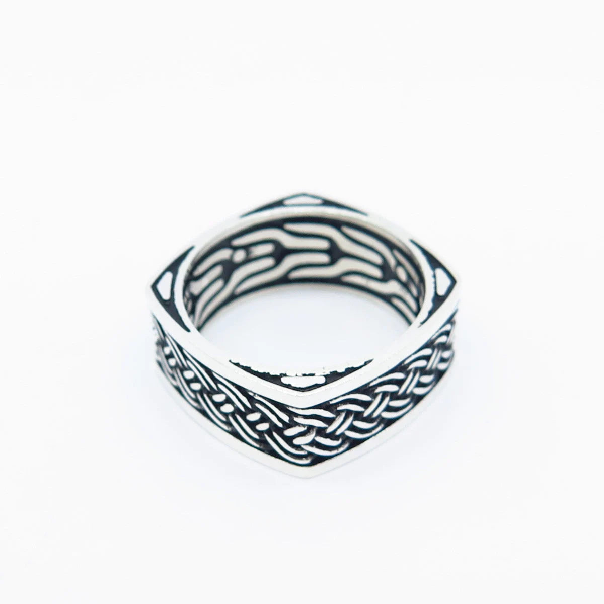 925 Sterling Silver Vintage Braided Band Ring Size 9.75