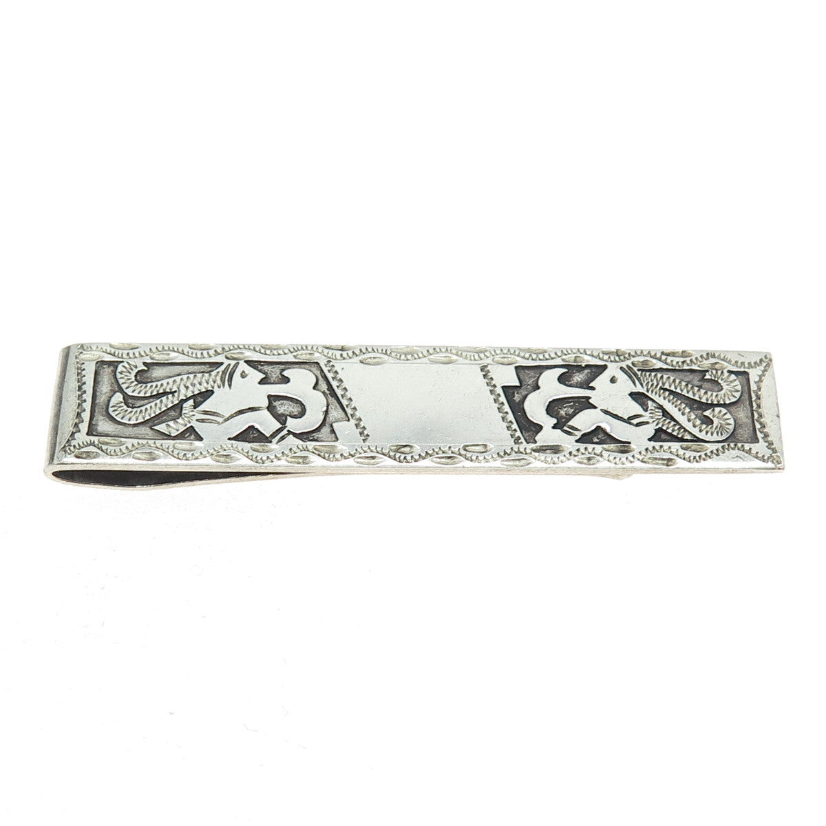 900 Silver Vintage Guatemala Tribal Tie Clip