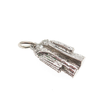 925 Sterling Silver Vintage Coat 3D Mini Charm Pendant