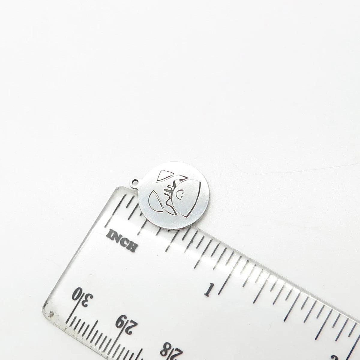925 Sterling Silver USA Two In Town Bulldog Dog Charm Pendant