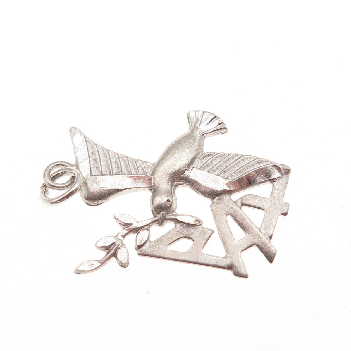 925 Sterling Silver Vintage Holy Spirit Religious Charm Pendant
