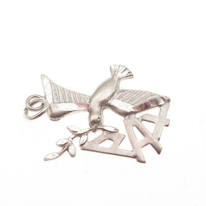 925 Sterling Silver Vintage Holy Spirit Religious Charm Pendant