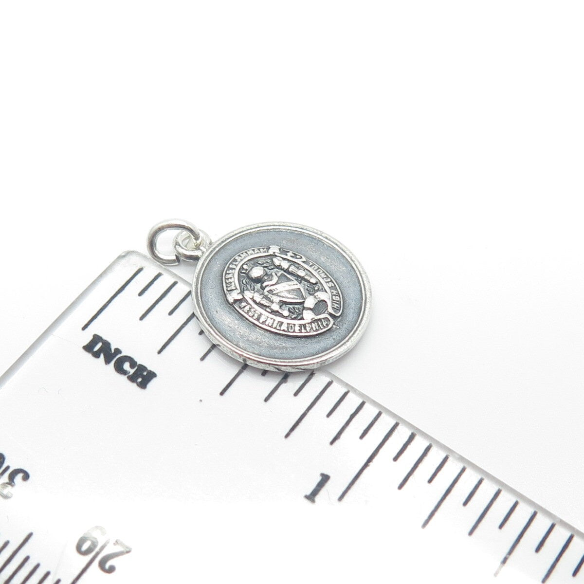 925 Sterling Silver Vintage "Aleme Flamman High School" Charm Pendant