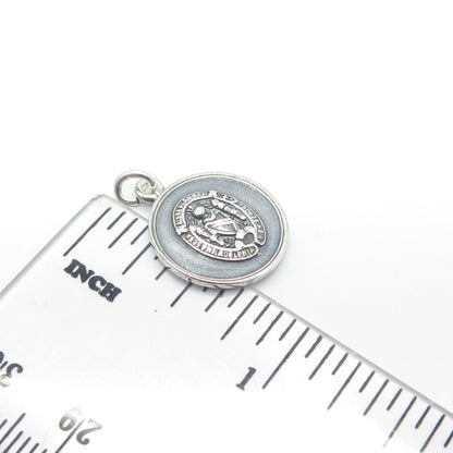 925 Sterling Silver Vintage "Aleme Flamman High School" Charm Pendant