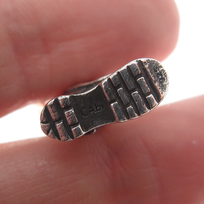 CABI 925 Sterling Silver 2-Tone Vintage Boot Minimalist Oxidized Charm Pendant