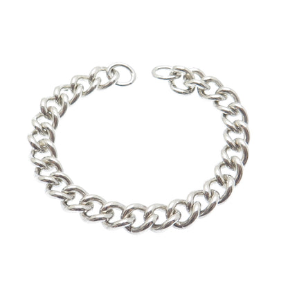 W.J. SUTTON 925 Sterling Vintage 1967 Birmingham Curb Bracelet 7" (missing lock)