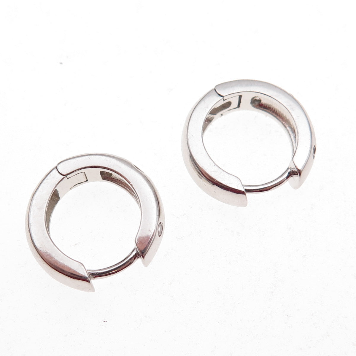 Han 925 Sterling Silver Round-Cut C Z Hoop Earrings